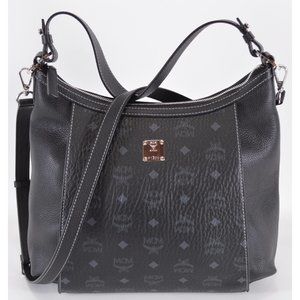 MCM Visetos LUISA Zip Crossbody Hobo Purse Bag